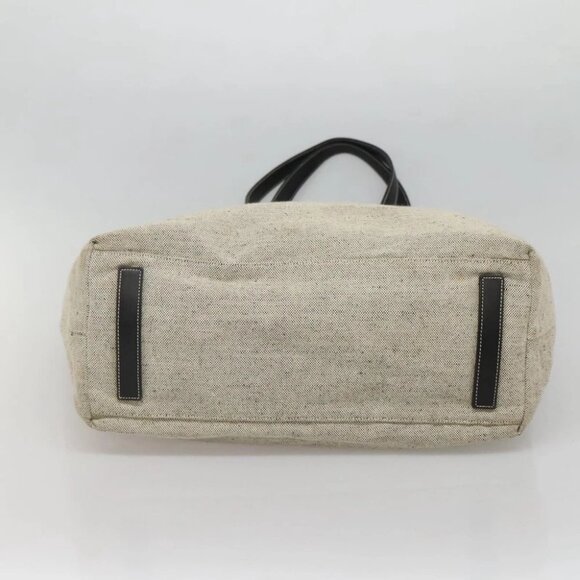 PRADA Sports Tote Bag Canvas Beige Silver Auth bs27440 - Picture 6 of 16